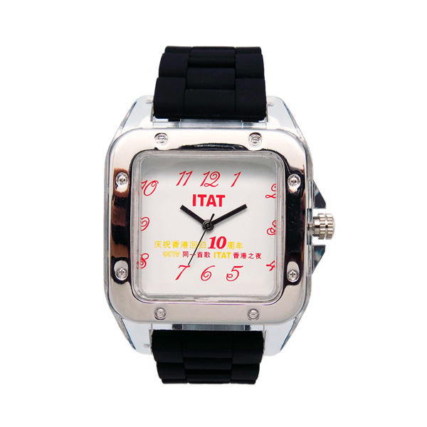 稳达时环保材质 方形塑胶壳 进口石英机芯 定制礼品手表