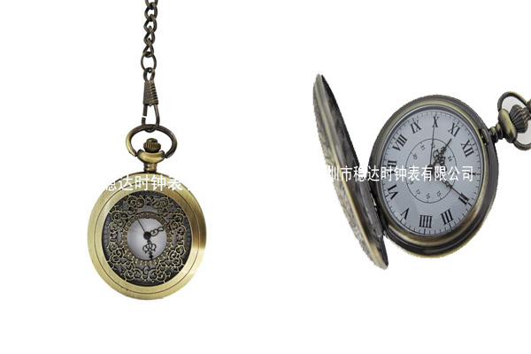稳达时复古镂空机械纪念怀表定做厂家